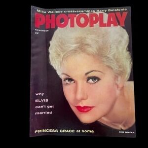 Photoplay Movie Magazine November 1957  Elvis Kim Novak Princess Grace Kelly
